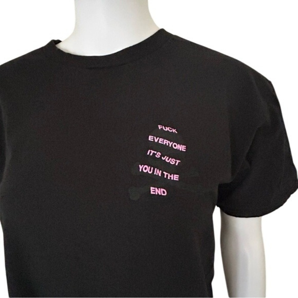 Anti Social Club X Mastermind Japan Black And Pink Short Sleeve T-Shirt M View 3